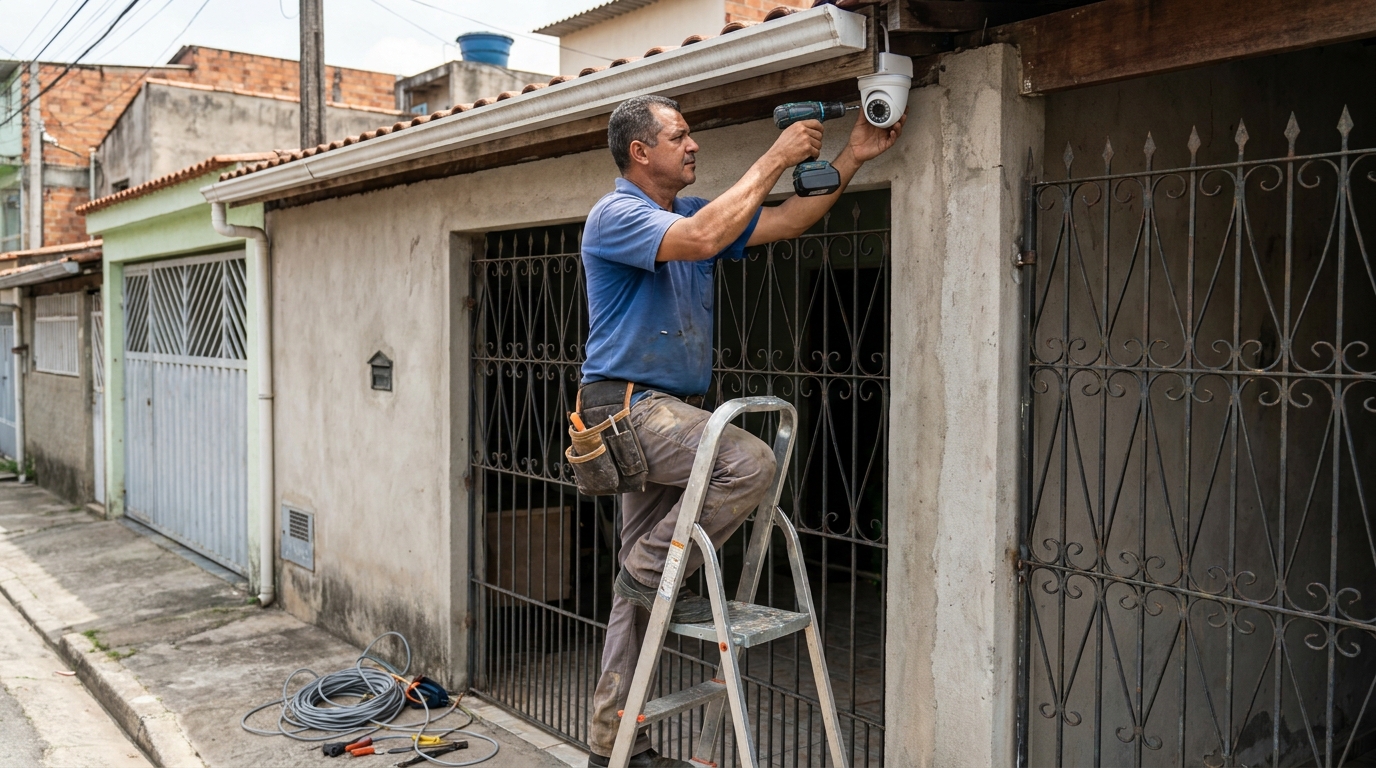 Instalacao de sistema de monitoramento em Botucatu‑SP