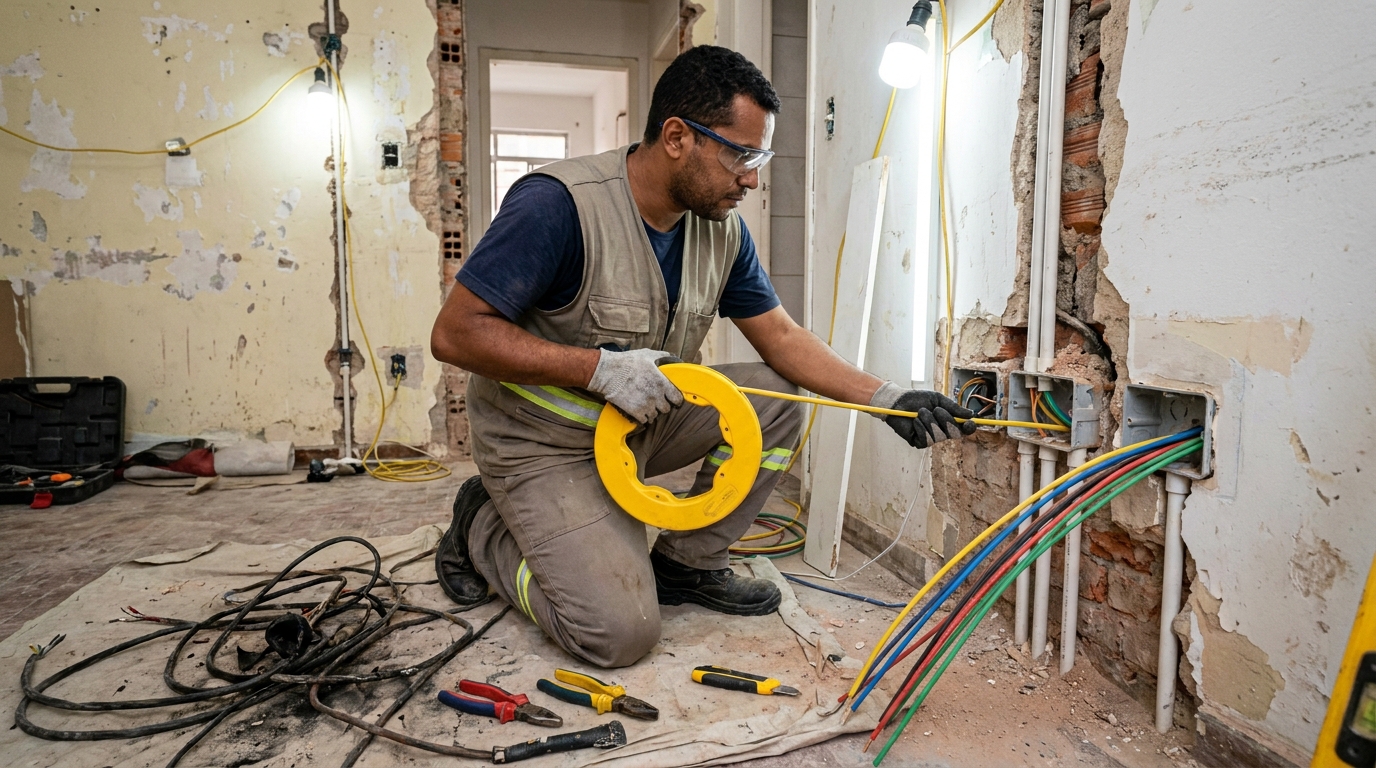Troca de fiacao eletrica profissional em Botucatu‑SP
